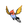 Fletchinder — mały pikselowy sprite w zwykłym ubarwieniu