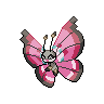 Vivillon — mały pikselowy sprite w zwykłym ubarwieniu