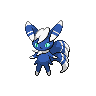 Meowstic — mały pikselowy sprite w zwykłym ubarwieniu