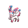 Sylveon — mały pikselowy sprite w zwykłym ubarwieniu
