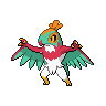 Hawlucha — mały pikselowy sprite w zwykłym ubarwieniu