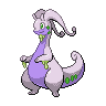 Goodra — mały pikselowy sprite w zwykłym ubarwieniu
