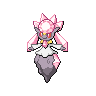 Diancie — mały pikselowy sprite w zwykłym ubarwieniu