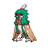 Decidueye — mały pikselowy sprite w zwykłym ubarwieniu