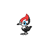 Pikipek — mały pikselowy sprite w zwykłym ubarwieniu