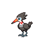Trumbeak — mały pikselowy sprite w zwykłym ubarwieniu