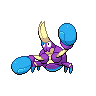 Crabrawler — mały pikselowy sprite w zwykłym ubarwieniu