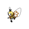 Ribombee — mały pikselowy sprite w zwykłym ubarwieniu