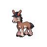 Mudbray — mały pikselowy sprite w zwykłym ubarwieniu