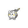 Togedemaru — mały pikselowy sprite w zwykłym ubarwieniu