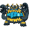 Guzzlord — mały pikselowy sprite w zwykłym ubarwieniu