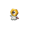 Meltan — mały pikselowy sprite w zwykłym ubarwieniu