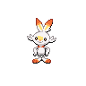 Scorbunny — mały pikselowy sprite w zwykłym ubarwieniu