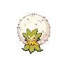 Eldegoss — mały pikselowy sprite w zwykłym ubarwieniu