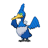 Cramorant — mały pikselowy sprite w zwykłym ubarwieniu