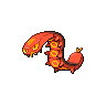 Sizzlipede — mały pikselowy sprite w zwykłym ubarwieniu