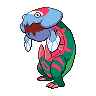 Dracovish — mały pikselowy sprite w zwykłym ubarwieniu