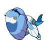 Arctovish — mały pikselowy sprite w zwykłym ubarwieniu