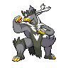 Urshifu — mały pikselowy sprite w zwykłym ubarwieniu
