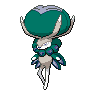 Calyrex — mały pikselowy sprite w zwykłym ubarwieniu