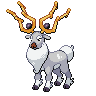 Wyrdeer — mały pikselowy sprite w zwykłym ubarwieniu