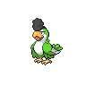 Squawkabilly — mały pikselowy sprite w zwykłym ubarwieniu