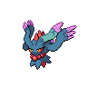 Flutter Mane — mały pikselowy sprite w zwykłym ubarwieniu