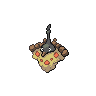 Wormadam (Sandy) — mały pikselowy sprite w zwykłym ubarwieniu