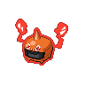 Rotom (Heat) — mały pikselowy sprite w zwykłym ubarwieniu