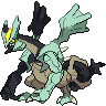 Kyurem (Black) — mały pikselowy sprite w zwykłym ubarwieniu