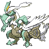 Kyurem (White) — mały pikselowy sprite w zwykłym ubarwieniu