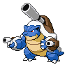 Blastoise (Mega) — mały pikselowy sprite w zwykłym ubarwieniu