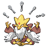 Alakazam (Mega) — mały pikselowy sprite w zwykłym ubarwieniu