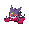 Gengar (Mega) — mały pikselowy sprite w zwykłym ubarwieniu