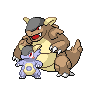 Kangaskhan (Mega) — mały pikselowy sprite w zwykłym ubarwieniu