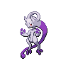 Mewtwo (Mega Y) — mały pikselowy sprite w zwykłym ubarwieniu