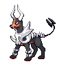 Houndoom (Mega) — mały pikselowy sprite w zwykłym ubarwieniu