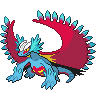 Roaring Moon — mały pikselowy sprite w zwykłym ubarwieniu