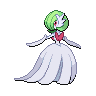 Gardevoir (Mega) — mały pikselowy sprite w zwykłym ubarwieniu