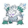 Abomasnow (Mega) — mały pikselowy sprite w zwykłym ubarwieniu