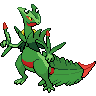 Sceptile (Mega) — mały pikselowy sprite w zwykłym ubarwieniu