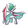 Gallade (Mega) — mały pikselowy sprite w zwykłym ubarwieniu
