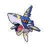 Sharpedo (Mega) — mały pikselowy sprite w zwykłym ubarwieniu