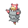 Slowbro (Mega) — mały pikselowy sprite w zwykłym ubarwieniu