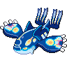 Kyogre (Pierwotny) — mały pikselowy sprite w zwykłym ubarwieniu
