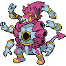 Hoopa (Unbound) — mały pikselowy sprite w zwykłym ubarwieniu