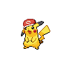 Pikachu (z Aloli Cap) — mały pikselowy sprite w zwykłym ubarwieniu
