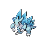 Sandslash (z Aloli) — mały pikselowy sprite w zwykłym ubarwieniu