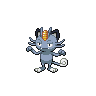 Meowth (z Aloli) — mały pikselowy sprite w zwykłym ubarwieniu