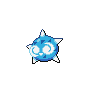 Minior (Indigo) — mały pikselowy sprite w zwykłym ubarwieniu